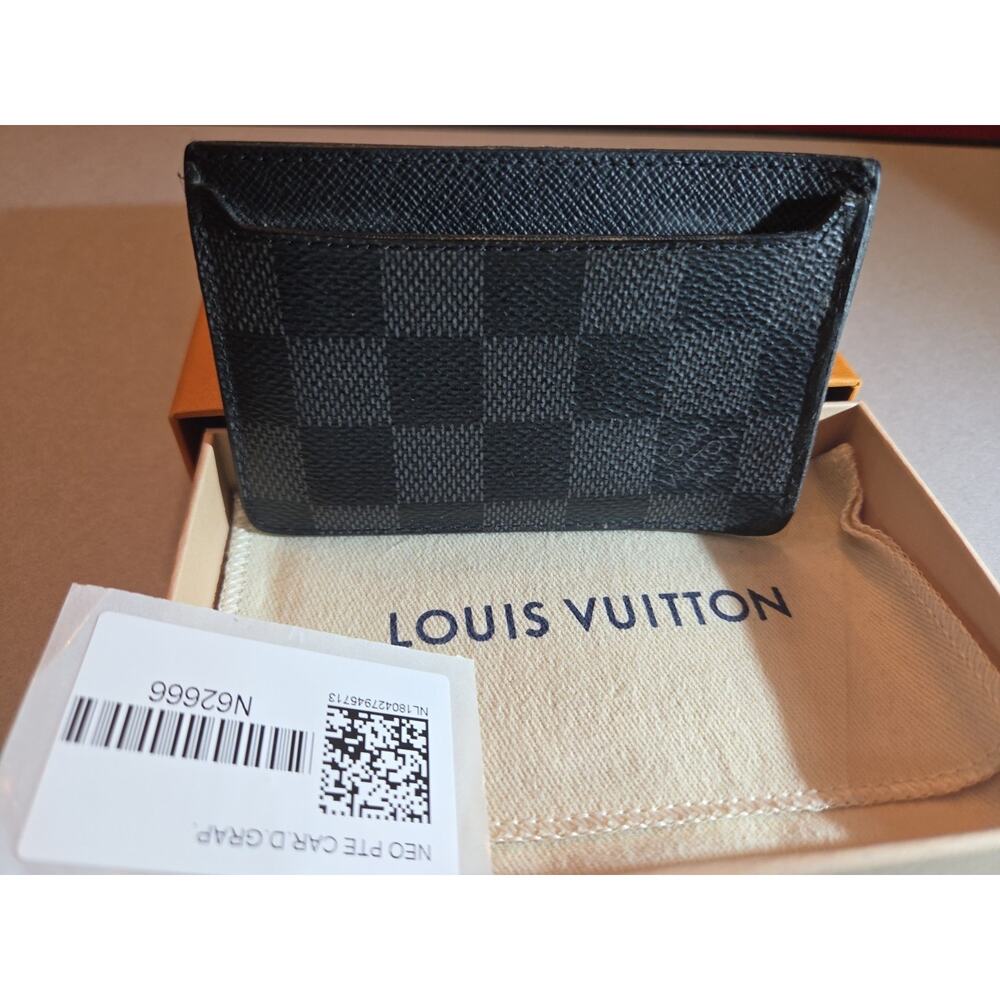 Louis Vuitton Damier Graphite Neo Porte Cartes Card Holder Wallet - Picture 2 of 6